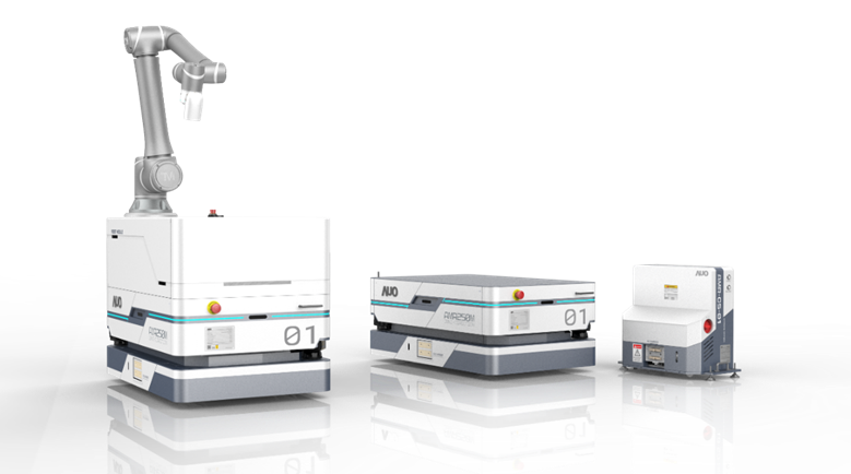 冰球突破數位開發的自主式移動機器人（AMR250M），搭配全向輪並結合AI演算法、2D LiDAR、3D攝影機等技術，協助客戶實現產線全自動化